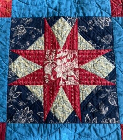 Courthouse Star quilt detail